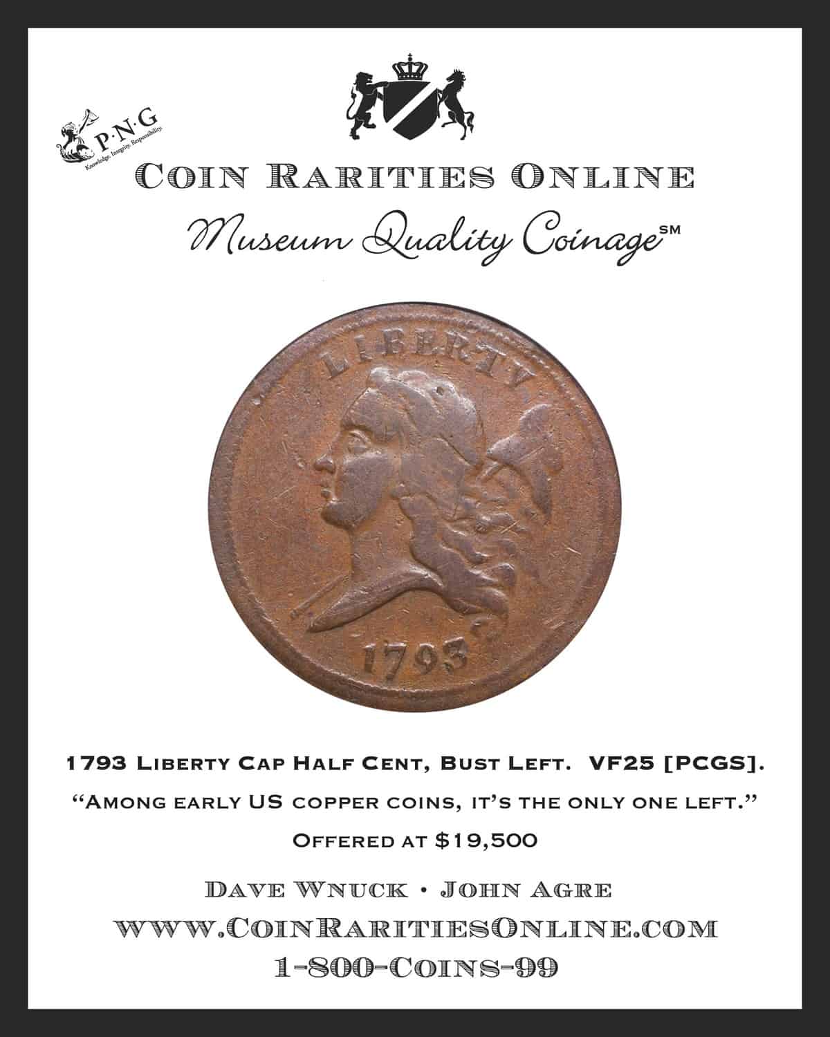 1793 Half Cent Left Ad